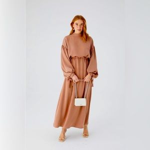 Waist Adjusted Dress Dusty Rose